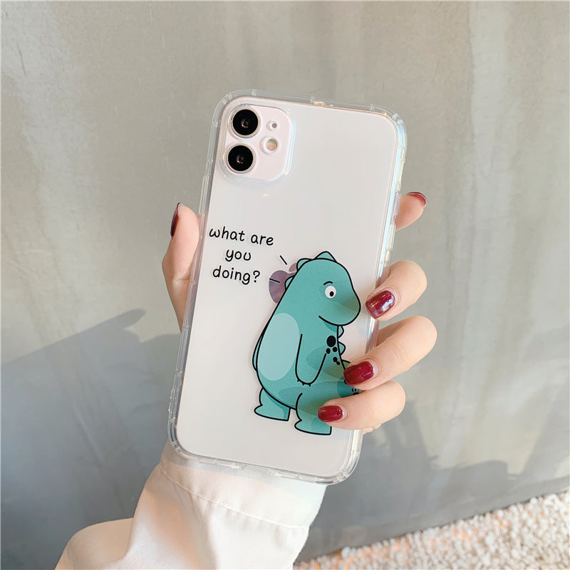 Simple Transparent Airbag Anti-fall Mobile Phone Case Protective Cover For Cute Couples Simple Transparent Airbag Anti-fall Mobile Phone Case Protective Cover For Cute Couples